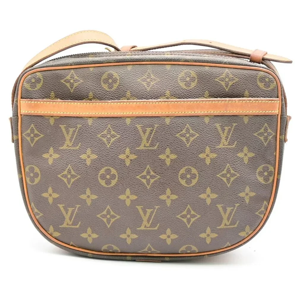 LOUIS VUITTON Jeune Fille GM Shoulder Bag Monogram Leather Brown M51225 33YE563